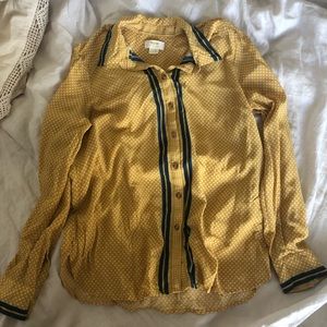 Maeve by Anthropologie yellow button down